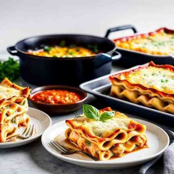 Лазанья из курицы в соусе Бешамель